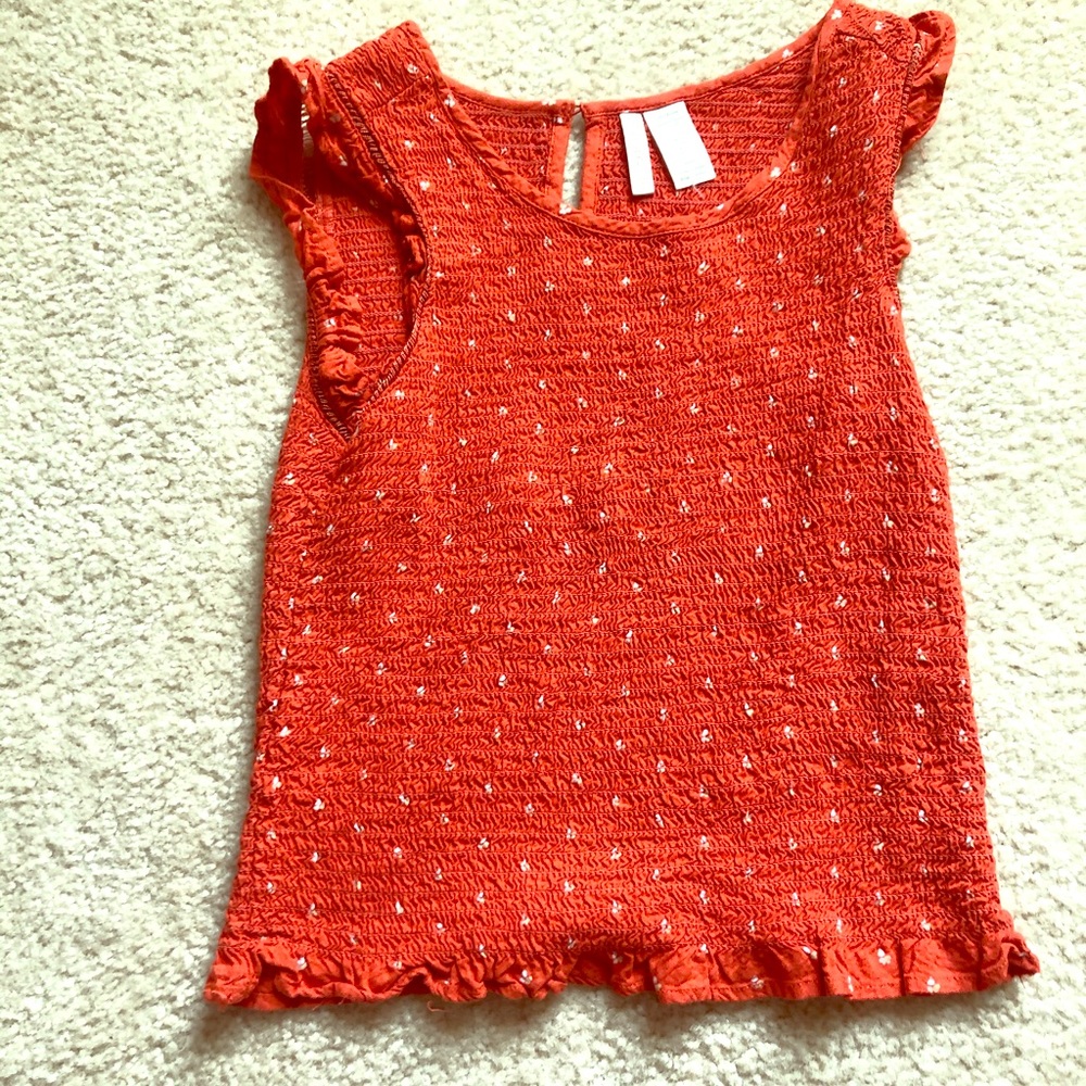 Floral smocked tank top